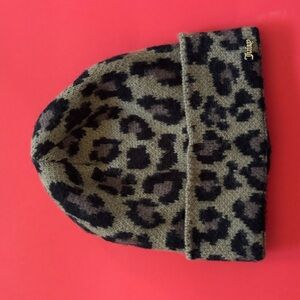 Juicy Couture Black and Tan Knit Hat